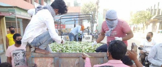 किसानले निःशुल्क बाँड्यो तरकारी