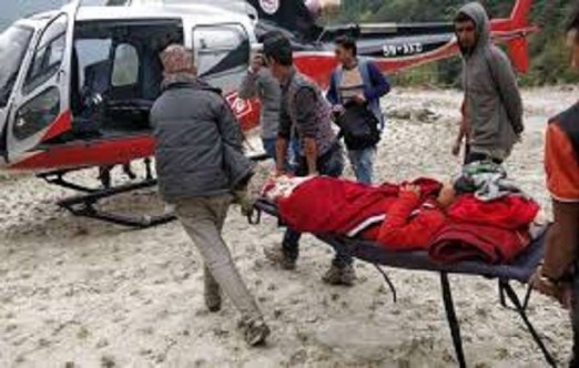 गर्भवतीको हेलिकप्टर उद्धार