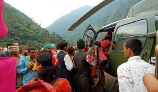 सुत्केरीको हेलिकोप्टरमार्फत उद्धार