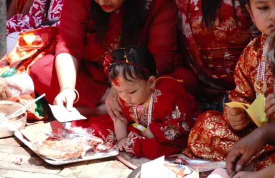 वसन्तपुरमा सामूहिक कुमारी पूजा, पूजामा सहभागी भए बालिकाहरू
