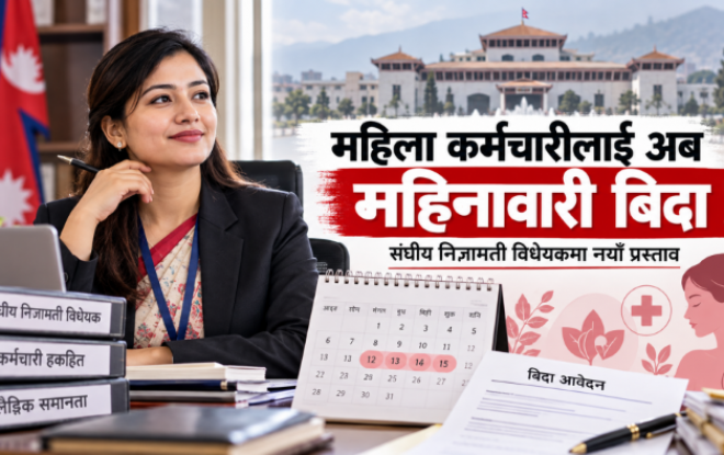 संघीय निजामती विधेयकमा महिला कर्मचारीलाई छुट्टै महिनावारी बिदाको प्रस्ताव