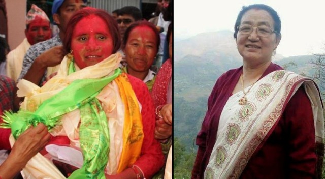 भीमादेवी ओझा र उर्मिला थेवे 