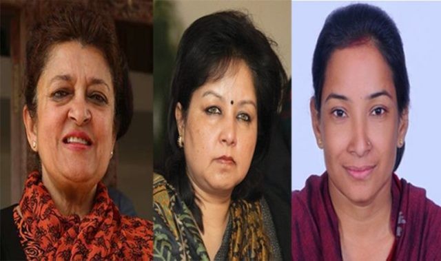 सुजाता कोइराला, आरजु देउवा र रेणु दाहाल